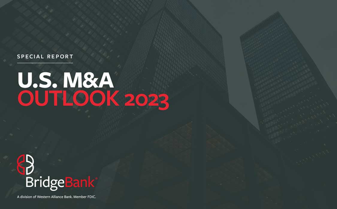 The cover of Bridge Bank's M&A Outlook Report