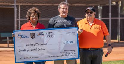 Bank of Nevada Presents Bolden Little League with a $20,000 check