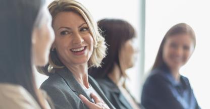 Four businesswomen in the workplace