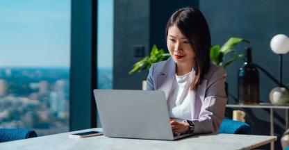 A business owner reviewing a financial plan