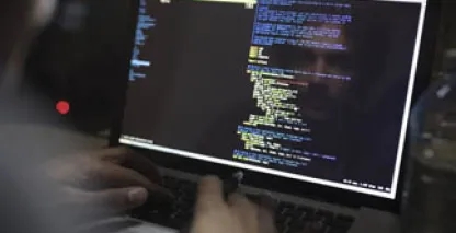 View of a computer screen with HTML
