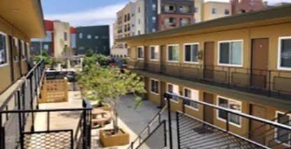 View of apartment complex