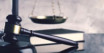 gavel sitting on a block of wood