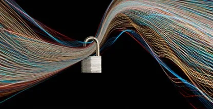 Abstract cybersecurity graphic