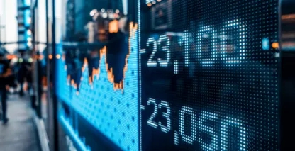Stock market chart