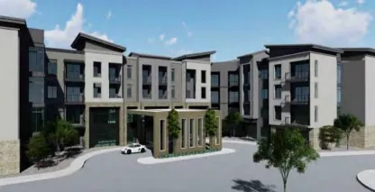 A 3D rendering of the new affordable housing project in North Las Vegas