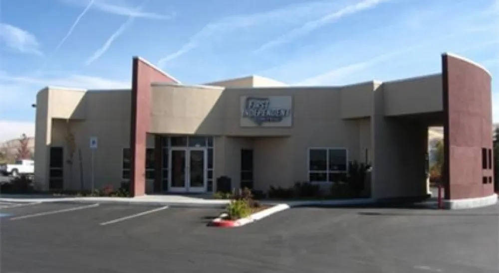  of the Sparks Marina branch exterior and parking lot