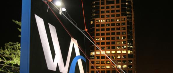 Western Alliance Bank sign going up at CityScape building